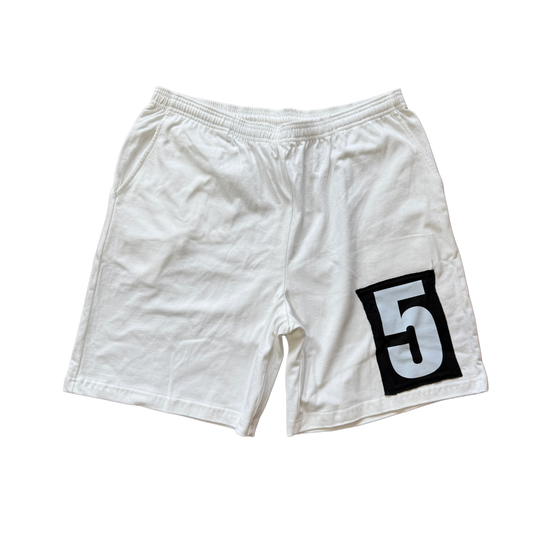 PATCH WORK SHORTS (WHITE)